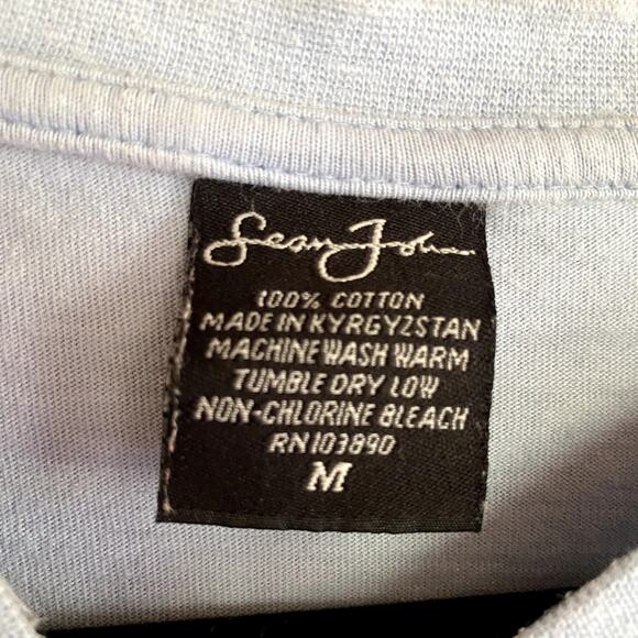 Sean John light blue 90s vintage tee size medium - Picture 3 of 4